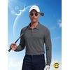 image:imageCOOFANDY Mens Polo Shirt Long Sleeve Golf Shirt Lightweight UPF 50 Sun Protection Quick Dry Moisture Wicking Collared ShirtDark Grey