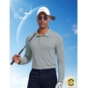 image:imageCOOFANDY Mens Polo Shirt Long Sleeve Golf Shirt Lightweight UPF 50 Sun Protection Quick Dry Moisture Wicking Collared ShirtLight Grey