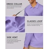 image:imageCOOFANDY Mens Polo Shirt Long Sleeve Golf Shirt Lightweight UPF 50 Sun Protection Quick Dry Moisture Wicking Collared ShirtLilac