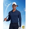 image:imageCOOFANDY Mens Polo Shirt Long Sleeve Golf Shirt Lightweight UPF 50 Sun Protection Quick Dry Moisture Wicking Collared ShirtNavy Blue
