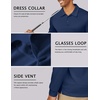 image:imageCOOFANDY Mens Polo Shirt Long Sleeve Golf Shirt Lightweight UPF 50 Sun Protection Quick Dry Moisture Wicking Collared ShirtNavy Blue