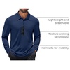 image:imageCOOFANDY Mens Polo Shirt Long Sleeve Golf Shirt Lightweight UPF 50 Sun Protection Quick Dry Moisture Wicking Collared ShirtNavy Blue