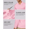 image:imageCOOFANDY Mens Polo Shirt Long Sleeve Golf Shirt Lightweight UPF 50 Sun Protection Quick Dry Moisture Wicking Collared ShirtPink