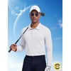 image:imageCOOFANDY Mens Polo Shirt Long Sleeve Golf Shirt Lightweight UPF 50 Sun Protection Quick Dry Moisture Wicking Collared ShirtWhite