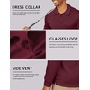 image:imageCOOFANDY Mens Polo Shirt Long Sleeve Golf Shirt Lightweight UPF 50 Sun Protection Quick Dry Moisture Wicking Collared ShirtWine Red