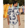 image:imageCOOFANDY Mens Short Sleeve Button Down Shirt Casual Cotton Beach Shirts  SoftBreathableLightweightButton UpEasy CareBeachSummer ShirtsVacation WearCruiseTravelWeddingPartyFamliy PhotoCoconut Treewhite