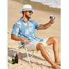 image:imageCOOFANDY Mens Short Sleeve Button Down Shirt Casual Cotton Beach Shirts  SoftBreathableLightweightButton UpEasy CareBeachSummer ShirtsVacation WearCruiseTravelWeddingPartyFamliy PhotoBluewhite Flower