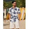image:imageCOOFANDY Mens Short Sleeve Button Down Shirt Casual Cotton Beach Shirts  SoftBreathableLightweightButton UpEasy CareBeachSummer ShirtsVacation WearCruiseTravelWeddingPartyFamliy PhotoCoconut Treewhite