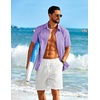 image:imageCOOFANDY Mens Short Sleeve Button Down Shirt Casual Cotton Beach Shirts  SoftBreathableLightweightButton UpEasy CareBeachSummer ShirtsVacation WearCruiseTravelWeddingPartyFamliy PhotoLavender