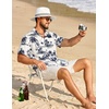 image:imageCOOFANDY Mens Short Sleeve Button Down Shirt Casual Cotton Beach Shirts  SoftBreathableLightweightButton UpEasy CareBeachSummer ShirtsVacation WearCruiseTravelWeddingPartyFamliy PhotoCoconut Treewhite