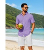 image:imageCOOFANDY Mens Short Sleeve Button Down Shirt Casual Cotton Beach Shirts  SoftBreathableLightweightButton UpEasy CareBeachSummer ShirtsVacation WearCruiseTravelWeddingPartyFamliy PhotoLavender