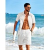 image:imageCOOFANDY Mens Short Sleeve Button Down Shirt Casual Cotton Beach Shirts  SoftBreathableLightweightButton UpEasy CareBeachSummer ShirtsVacation WearCruiseTravelWeddingPartyFamliy PhotoAwhite