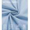 image:imageCOOFANDY Mens Short Sleeve Button Down Shirts Casual Cotton Beach Summer Linen Textured ShirtsLight Blue
