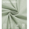 image:imageCOOFANDY Mens Short Sleeve Button Down Shirts Casual Cotton Beach Summer Linen Textured ShirtsSage Green