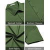 image:imageCOOFANDY Mens Short Sleeve Button Down Shirts Casual Summer Dress Untucked ShirtsForest Green