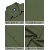 image:imageCOOFANDY Mens Short Sleeve Dress Shirts Wrinkle Free Casual Button Down Shirts with PocketArmy Green