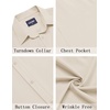 image:imageCOOFANDY Mens Short Sleeve Dress Shirts Wrinkle Free Casual Button Down Shirts with PocketBeige