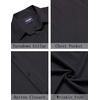 image:imageCOOFANDY Mens Short Sleeve Dress Shirts Wrinkle Free Casual Button Down Shirts with PocketBlack