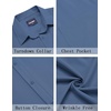 image:imageCOOFANDY Mens Short Sleeve Dress Shirts Wrinkle Free Casual Button Down Shirts with PocketCaptain Blue
