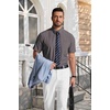 image:imageCOOFANDY Mens Short Sleeve Dress Shirts Wrinkle Free Casual Button Down Shirts with PocketDark Grey