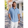 image:imageCOOFANDY Mens Short Sleeve Dress Shirts Wrinkle Free Casual Button Down Shirts with PocketLight Blue