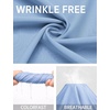 image:imageCOOFANDY Mens Short Sleeve Dress Shirts Wrinkle Free Casual Button Down Shirts with PocketLight Blue