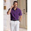 image:imageCOOFANDY Mens Short Sleeve Dress Shirts Wrinkle Free Casual Button Down Shirts with PocketPurple