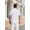 image:imageCOOFANDY Mens Short Sleeve Dress Shirts Wrinkle Free Casual Button Down Shirts with PocketWhite