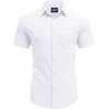 image:imageCOOFANDY Mens Short Sleeve Dress Shirts Wrinkle Free Casual Button Down Shirts with PocketWhite