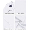 image:imageCOOFANDY Mens Short Sleeve Dress Shirts Wrinkle Free Casual Button Down Shirts with PocketWhite