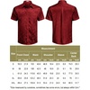 image:imageCOOFANDY Mens Silk Button Down Short Sleeve Dress Shirt01 Red