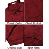 image:imageCOOFANDY Mens Silk Button Down Short Sleeve Dress Shirt01 Red