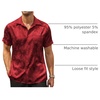 image:imageCOOFANDY Mens Silk Button Down Short Sleeve Dress Shirt01 Red