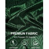 image:imageCOOFANDY Mens Silk Button Down Short Sleeve Dress Shirt02 Deep Green