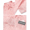 image:imageCOOFANDY Mens Silk Button Down Short Sleeve Dress ShirtPink