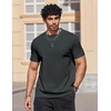 image:imageCOOFANDY Mens T Shirts Short Sleeve Heavyweight Tshirt Casual Crew Neck Tee Shirts for MenArmy Green