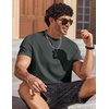 image:imageCOOFANDY Mens T Shirts Short Sleeve Heavyweight Tshirt Casual Crew Neck Tee Shirts for MenArmy Green