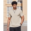 image:imageCOOFANDY Mens T Shirts Short Sleeve Heavyweight Tshirt Casual Crew Neck Tee Shirts for MenBeige