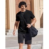 image:imageCOOFANDY Mens T Shirts Short Sleeve Heavyweight Tshirt Casual Crew Neck Tee Shirts for MenBlack