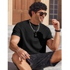 image:imageCOOFANDY Mens T Shirts Short Sleeve Heavyweight Tshirt Casual Crew Neck Tee Shirts for MenBlack