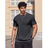 image:imageCOOFANDY Mens T Shirts Short Sleeve Heavyweight Tshirt Casual Crew Neck Tee Shirts for MenDark Grey