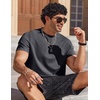 image:imageCOOFANDY Mens T Shirts Short Sleeve Heavyweight Tshirt Casual Crew Neck Tee Shirts for MenDark Grey