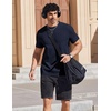 image:imageCOOFANDY Mens T Shirts Short Sleeve Heavyweight Tshirt Casual Crew Neck Tee Shirts for MenDeep Blue