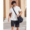image:imageCOOFANDY Mens T Shirts Short Sleeve Heavyweight Tshirt Casual Crew Neck Tee Shirts for MenWhite