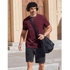 image:imageCOOFANDY Mens T Shirts Short Sleeve Heavyweight Tshirt Casual Crew Neck Tee Shirts for MenWine Red