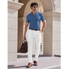image:imageCOOFANDY Mens V Neck Polo Shirts Short Sleeve Golf TShirts Ribbed Knit Soft TeesBlue