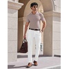 image:imageCOOFANDY Mens V Neck Polo Shirts Short Sleeve Golf TShirts Ribbed Knit Soft TeesKhaki