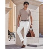 image:imageCOOFANDY Mens V Neck Polo Shirts Short Sleeve Golf TShirts Ribbed Knit Soft TeesKhaki