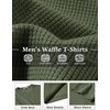 image:imageCOOFANDY Mens Waffle TShirts Short Sleeve Casual Crew Neck Shirt Summer Plain Pullover TeesArmy Green