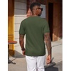 image:imageCOOFANDY Mens Waffle TShirts Short Sleeve Casual Crew Neck Shirt Summer Plain Pullover TeesArmy Green
